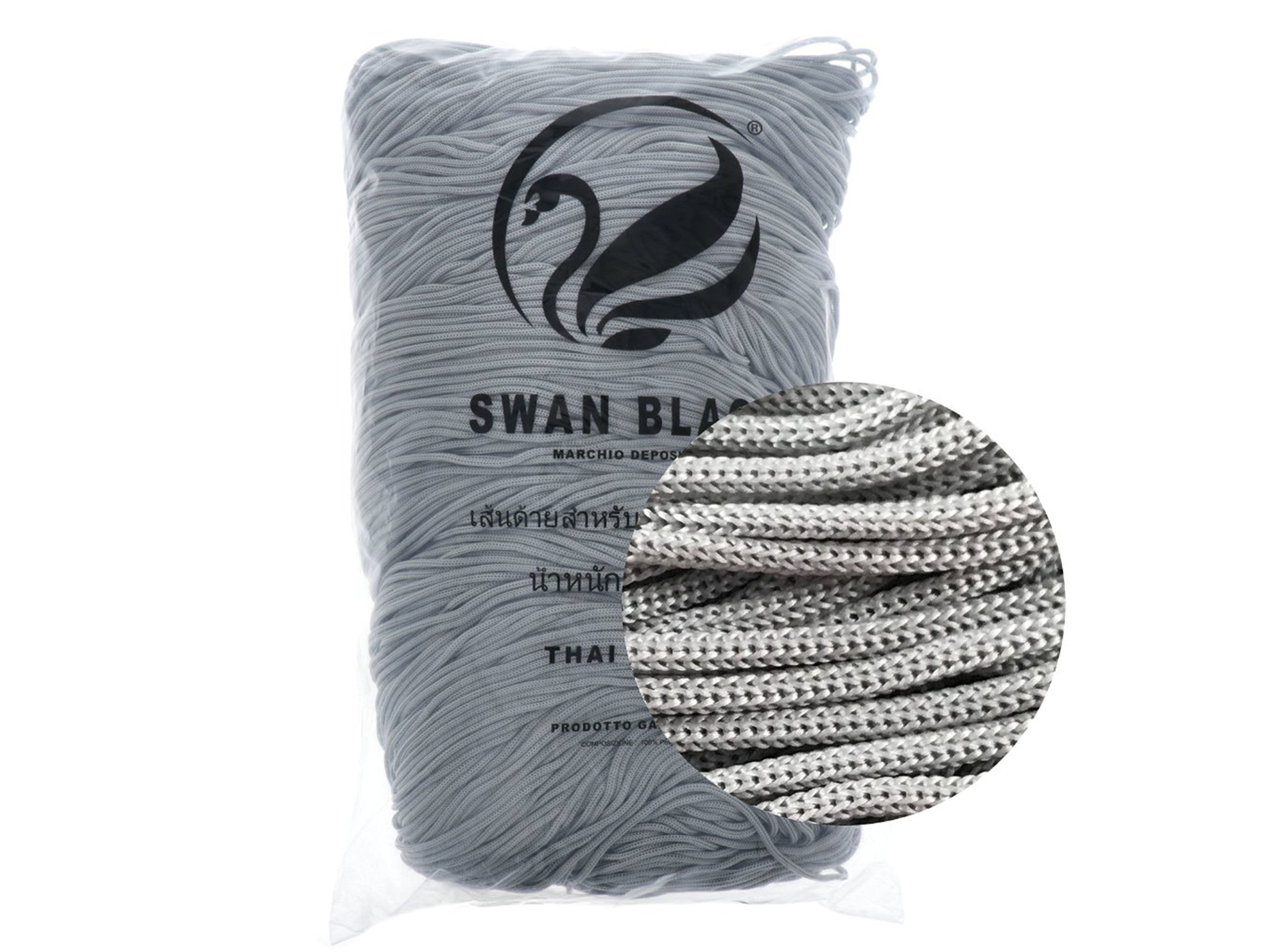 Cordino Swan Black – Cordoncino 100% Polipropilene per Borse Handmade