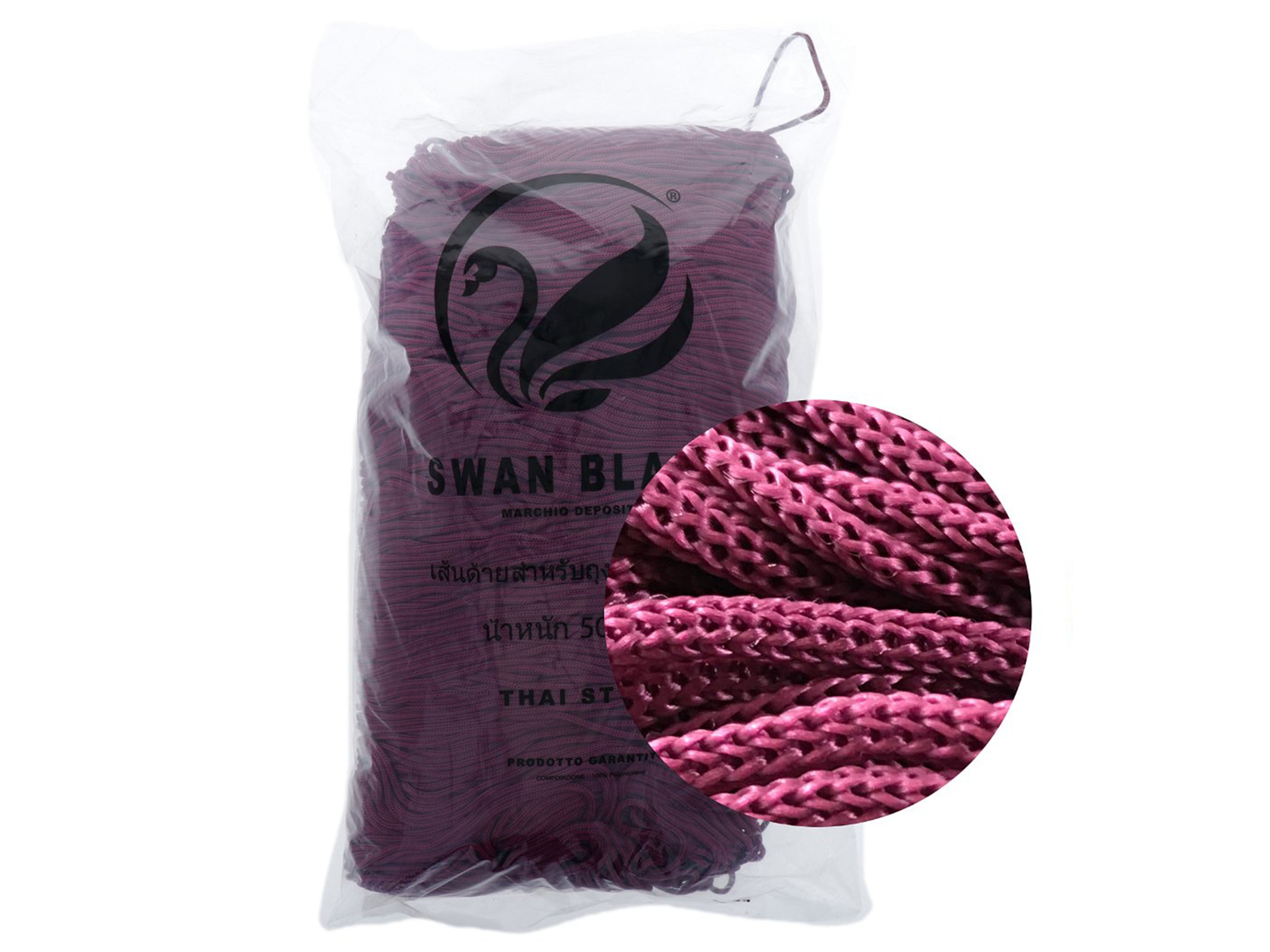Cordino Swan Black – Cordoncino 100% Polipropilene per Borse Handmade