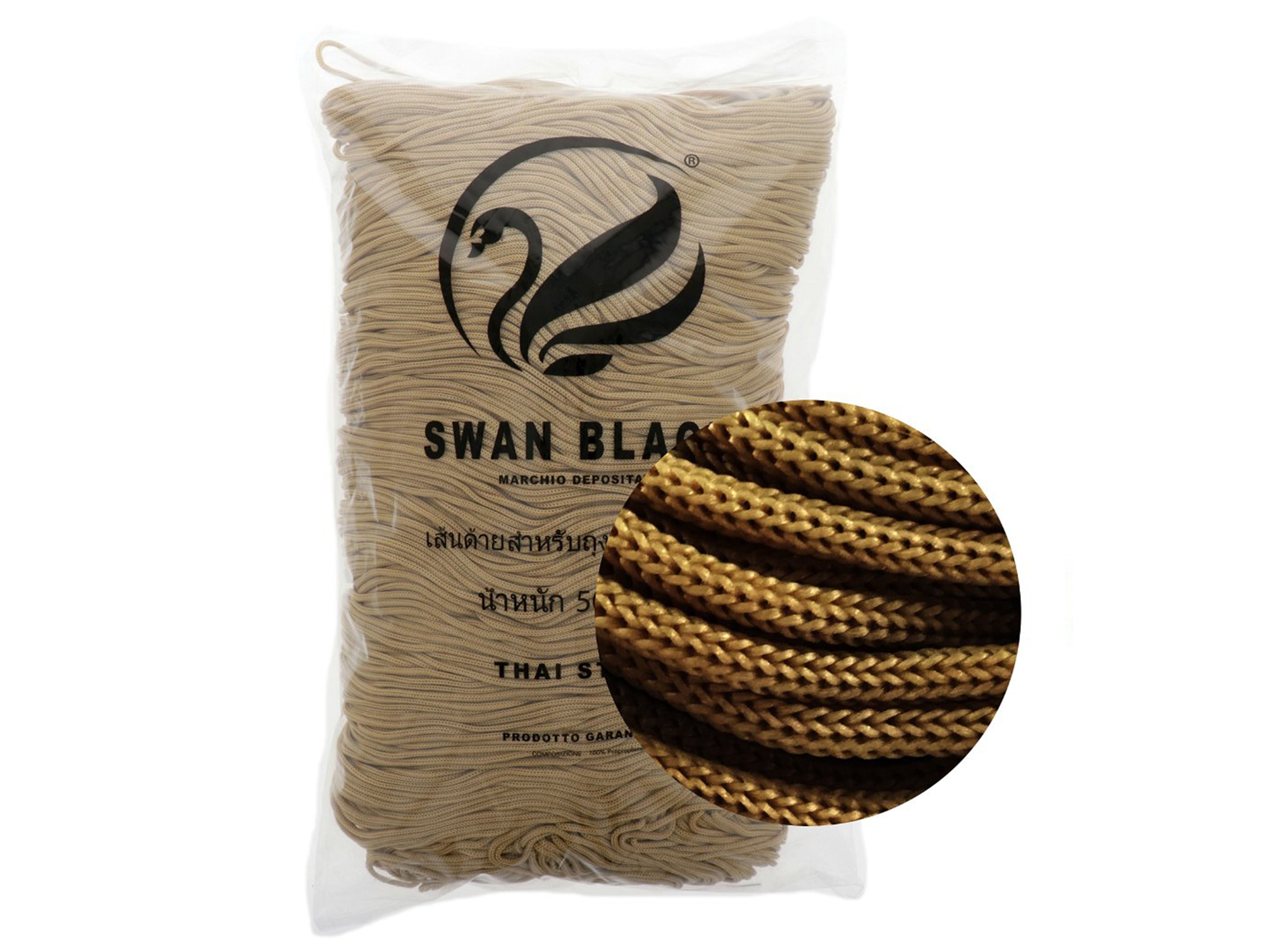 Cordino Swan Black – Cordoncino 100% Polipropilene per Borse Handmade