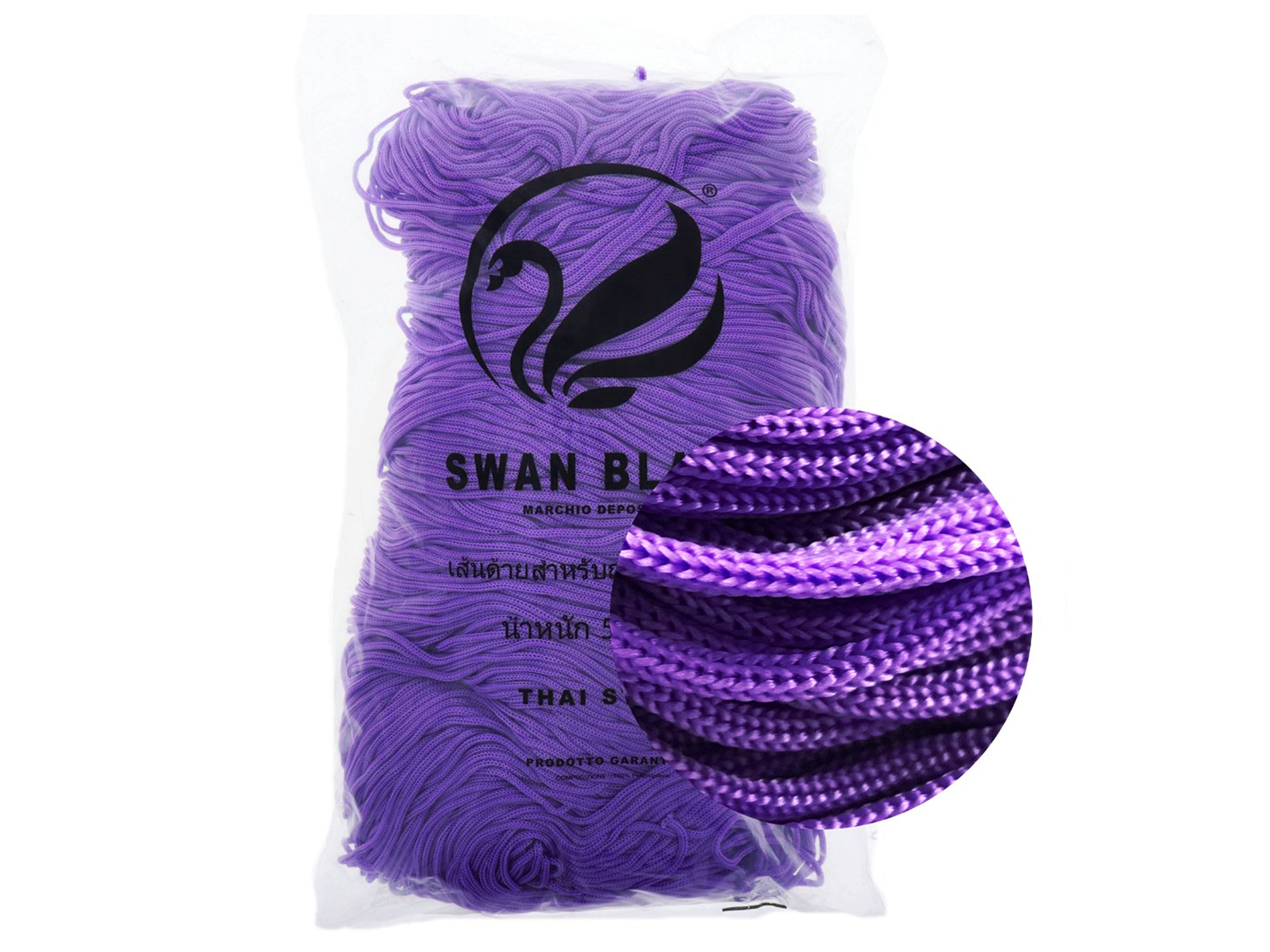 Cordino Swan Black – Cordoncino 100% Polipropilene per Borse Handmade