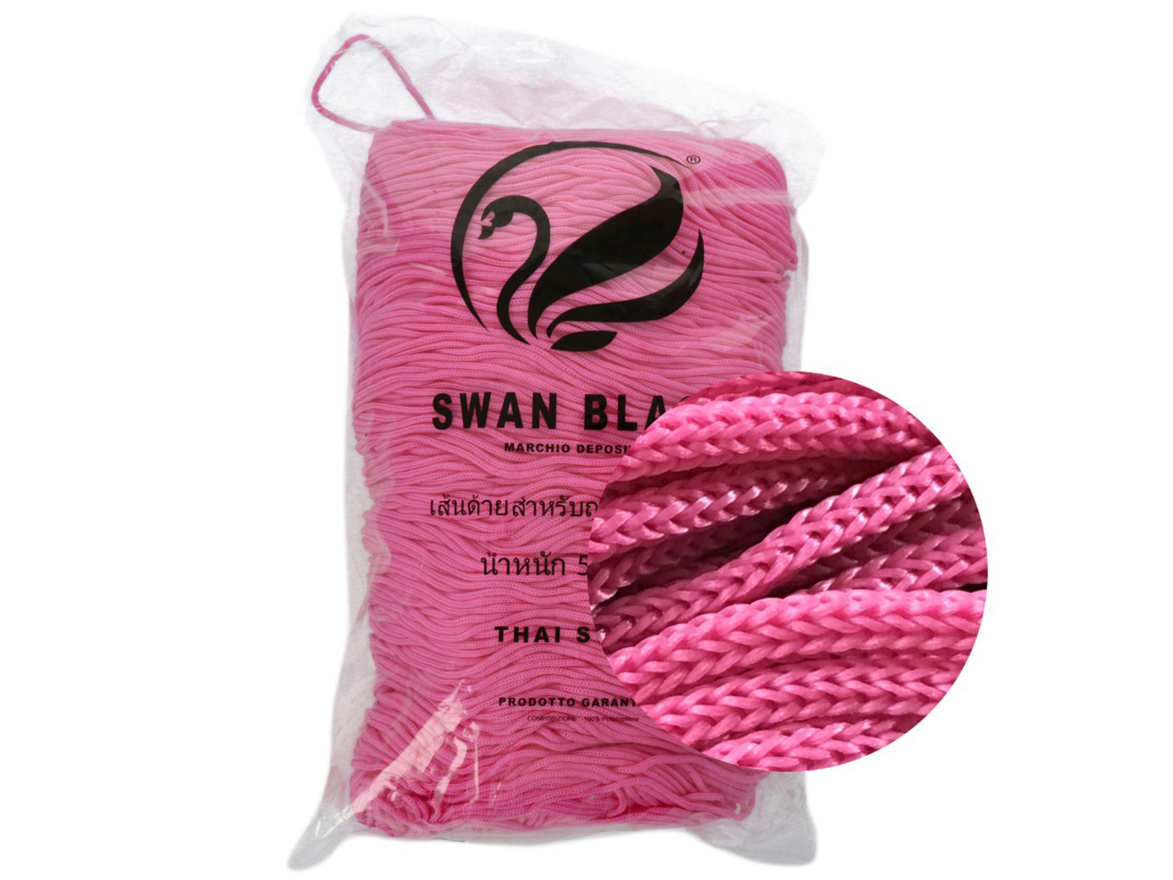 Cordino Swan Black – Cordoncino 100% Polipropilene per Borse Handmade