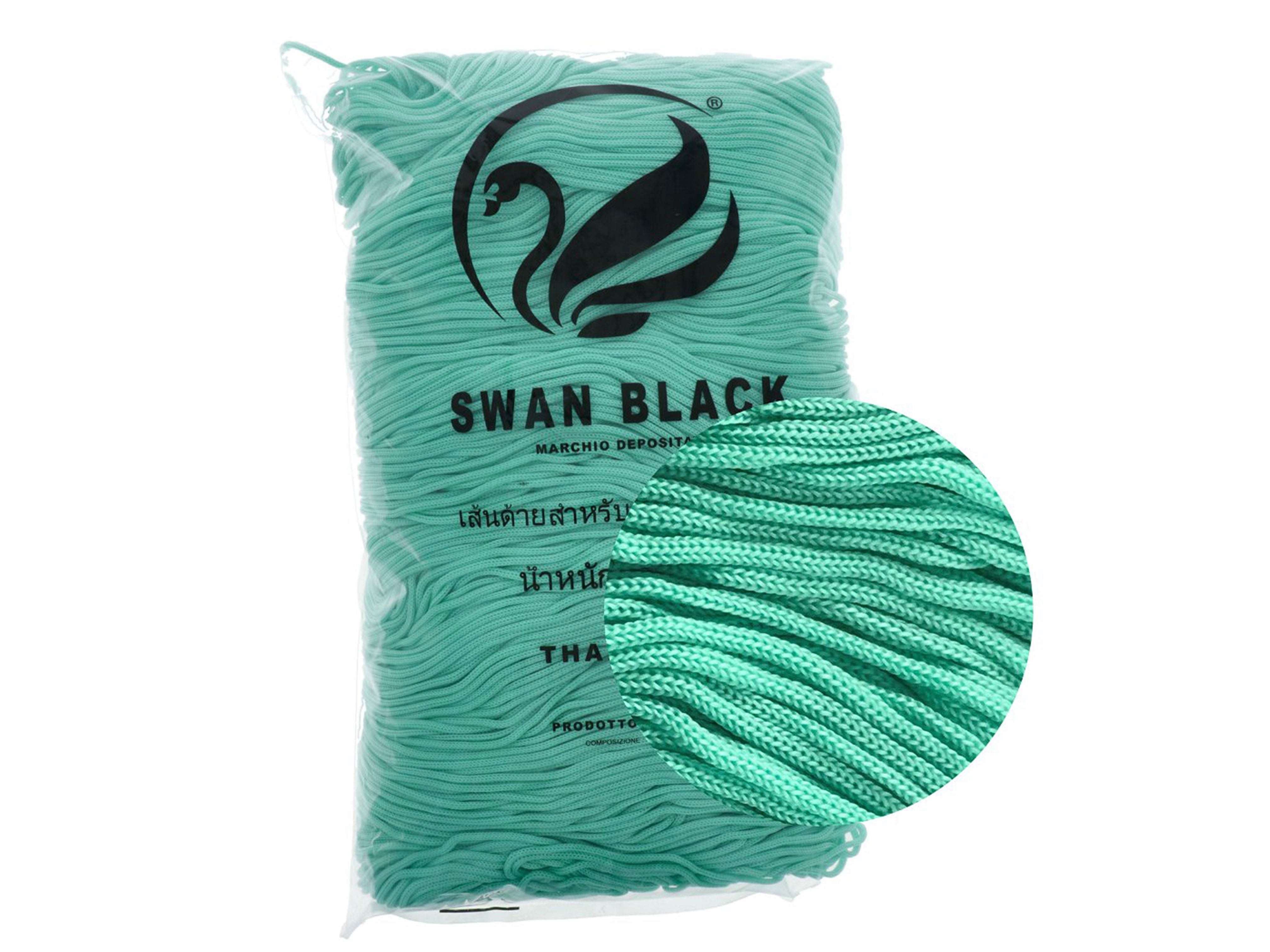 Cordino Swan Black – Cordoncino 100% Polipropilene per Borse Handmade
