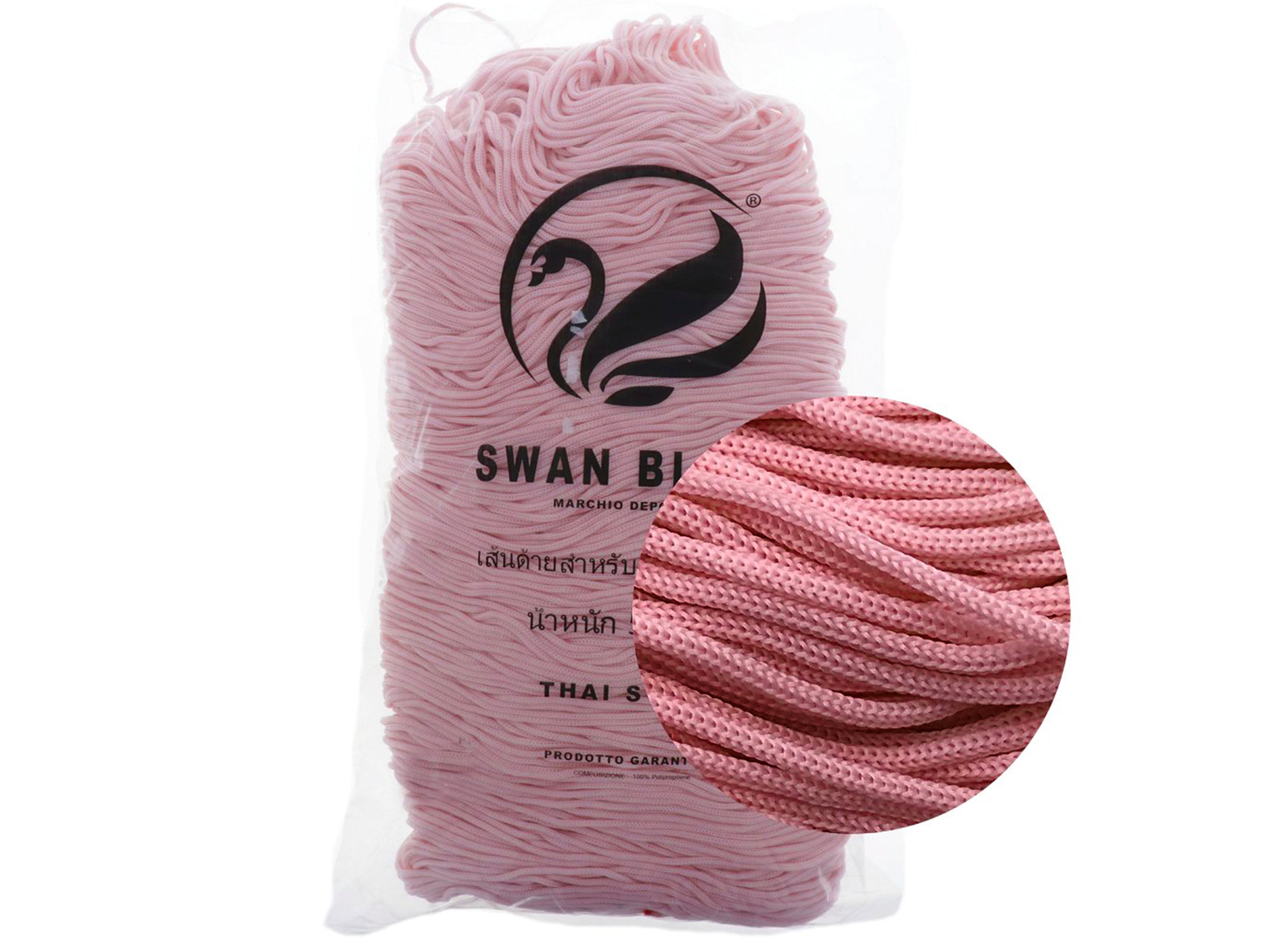Cordino Swan Black – Cordoncino 100% Polipropilene per Borse Handmade