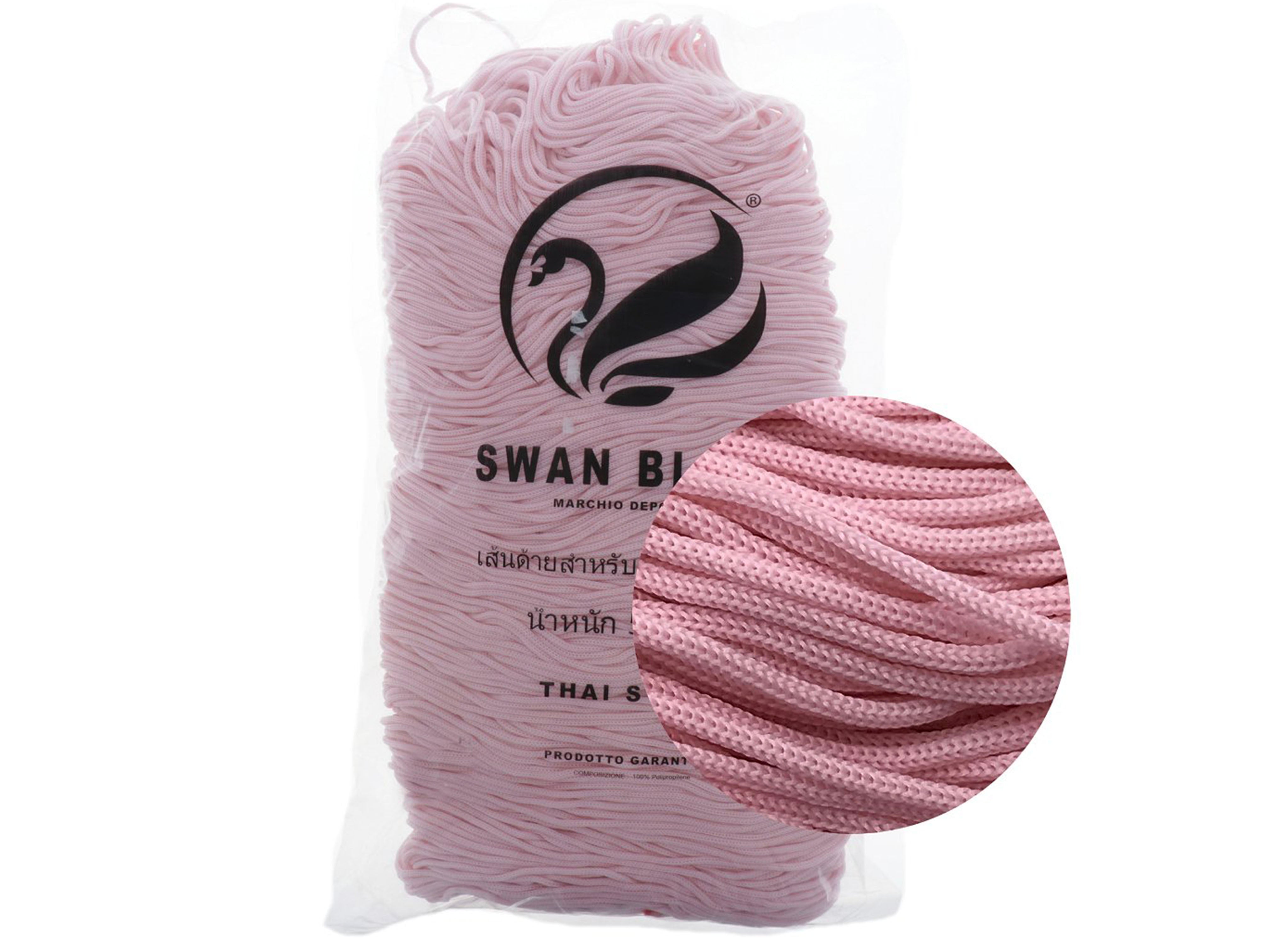 Cordino Swan Black – Cordoncino 100% Polipropilene per Borse Handmade