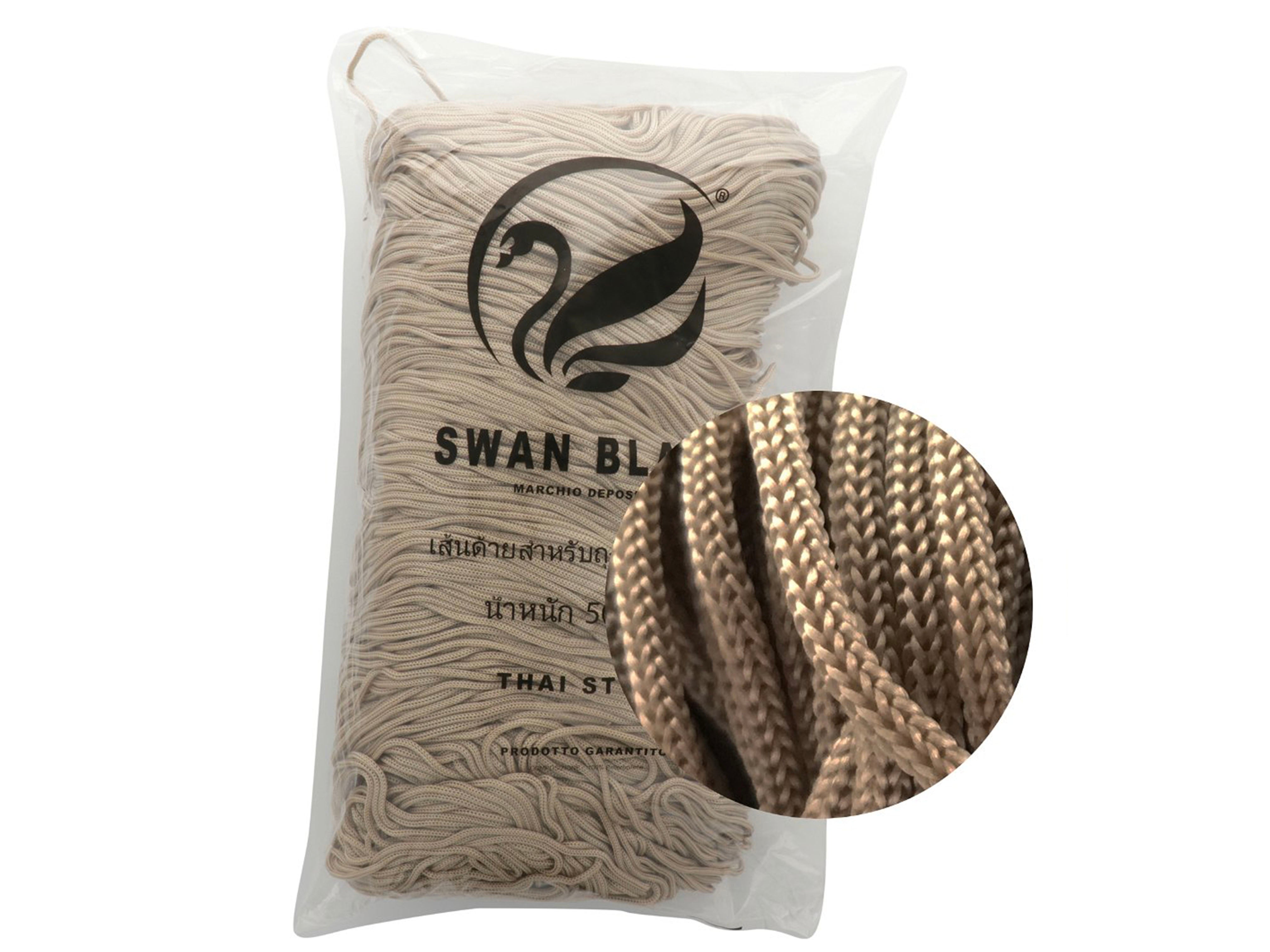 Cordino Swan Black – Cordoncino 100% Polipropilene per Borse Handmade