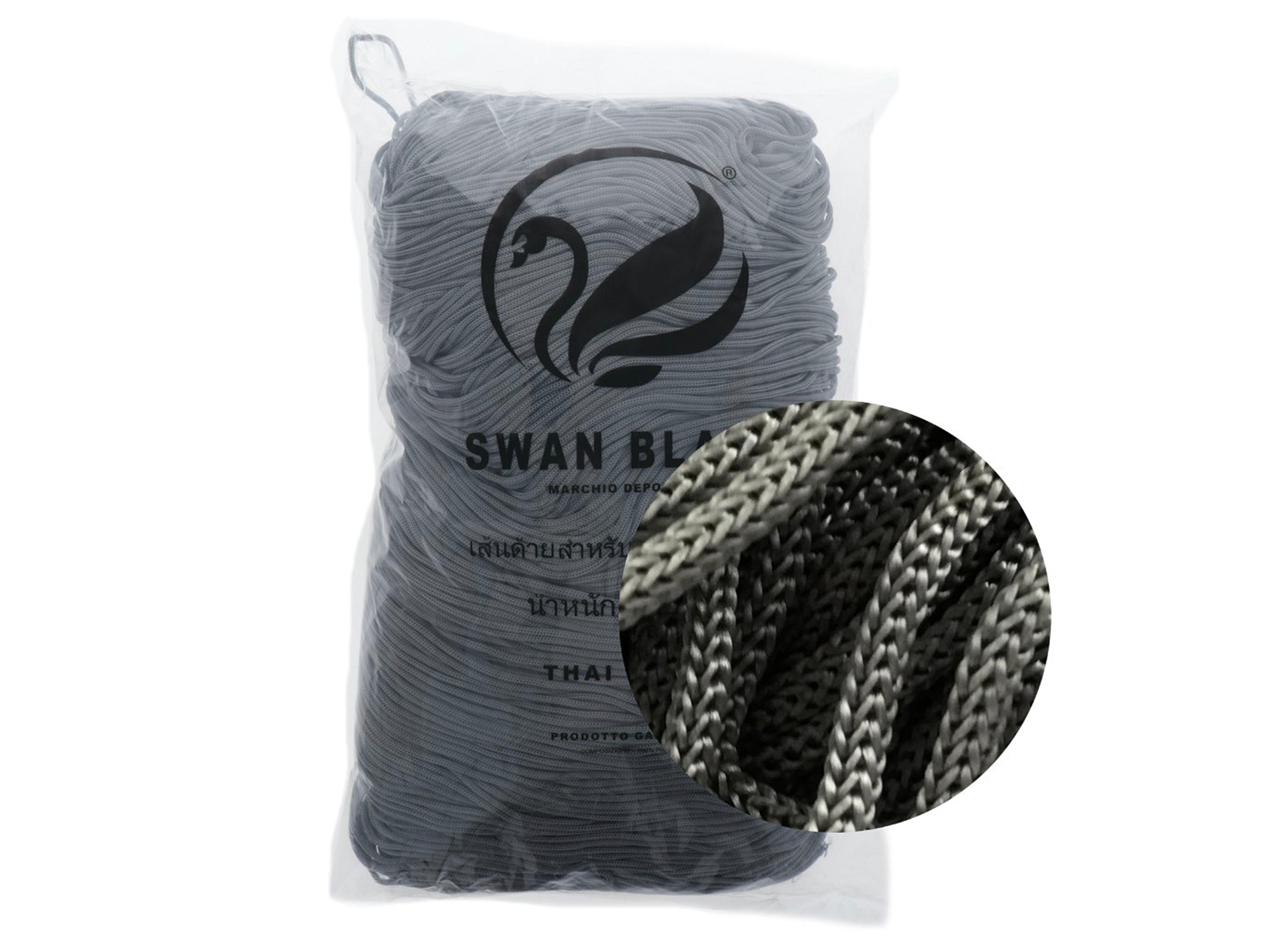 Cordino Swan Black – Cordoncino 100% Polipropilene per Borse Handmade