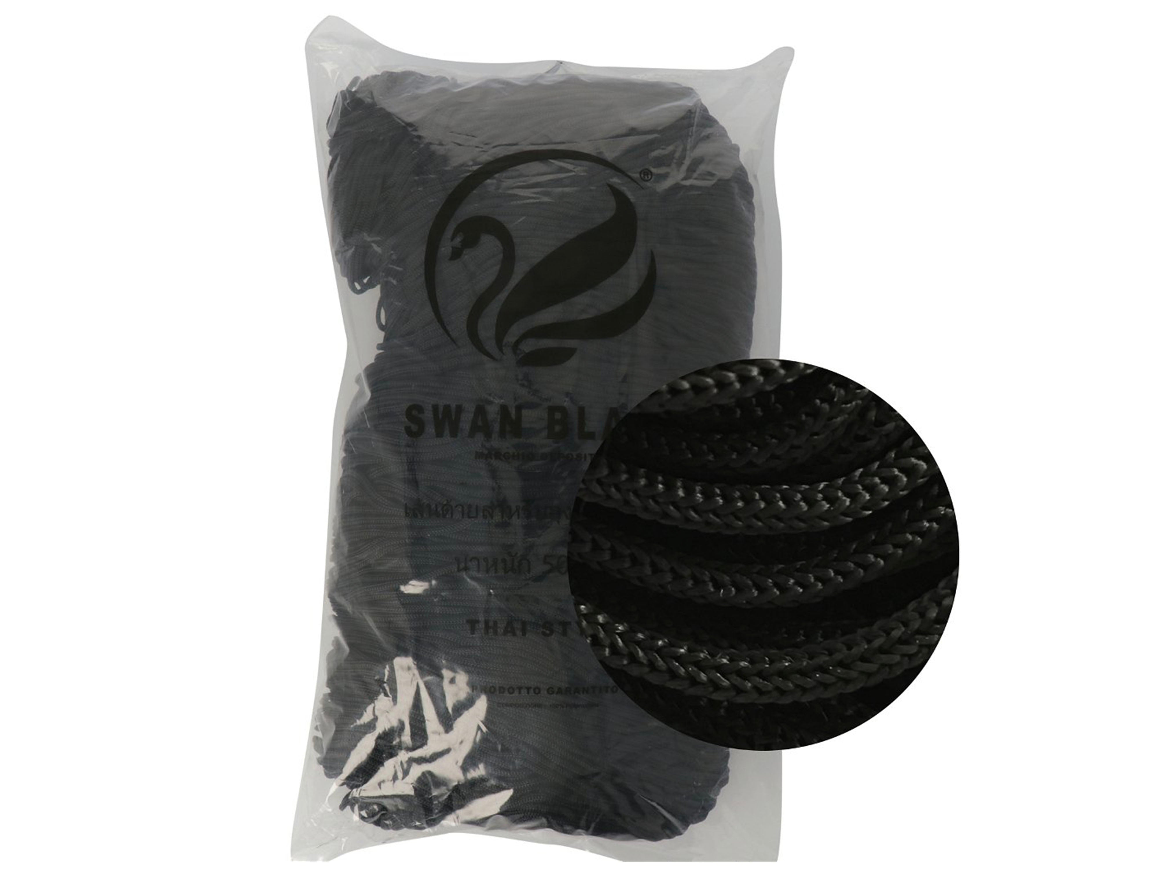Cordino Swan Black – Cordoncino 100% Polipropilene per Borse Handmade
