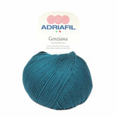Coperta con cuori: gomitolo di lana merino extrafine turchese, con filato morbido e uniforme e fascetta Adriafil Genziana